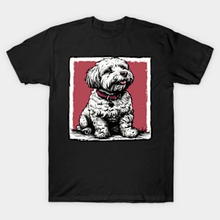 Retro Art Bichon Frisé Dog Lover T-Shirt